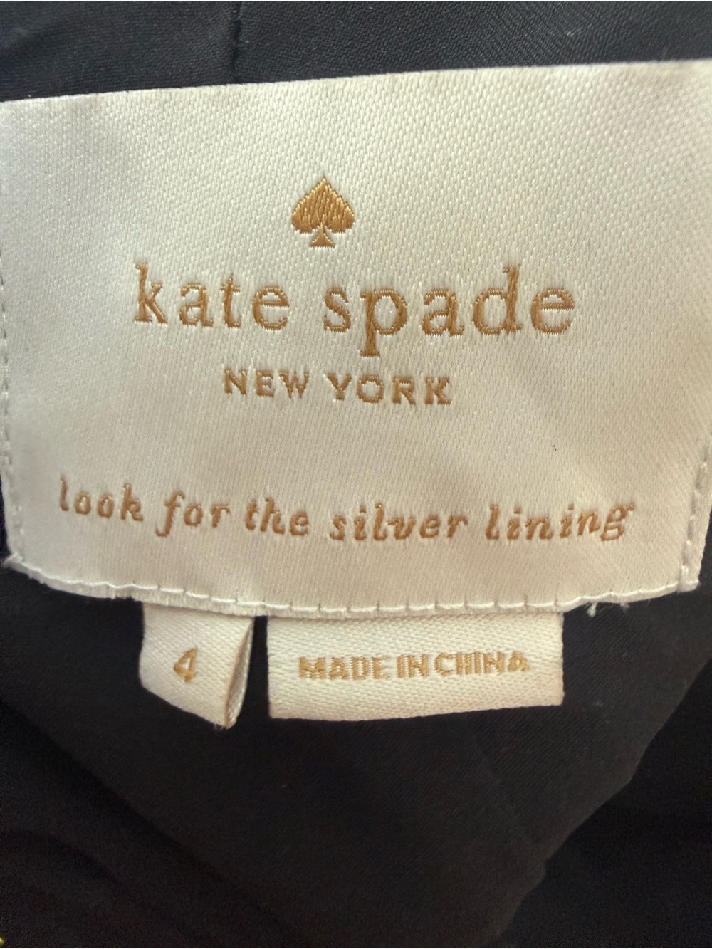 KATE SPADE BLACK A-LINE MINI DRESS SZ 4 - Picture 3 of 10
